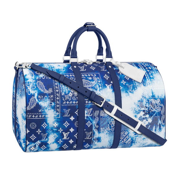 Louis Vuitton Keepall Bandouliere 50 Monogram Bandana Logo Weekend Travel Bag - Picture 1 of 12